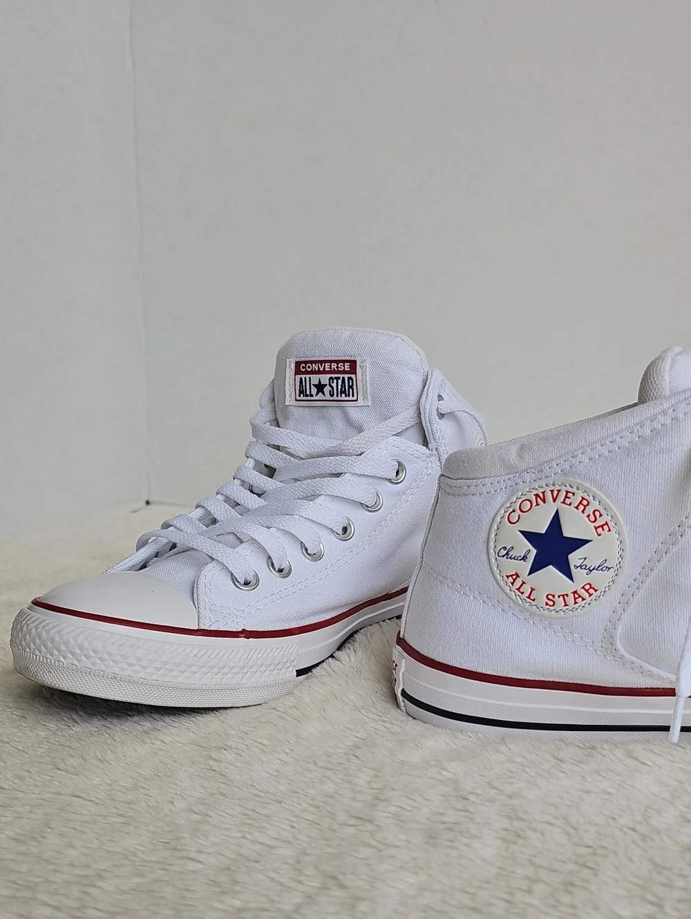 ​NWOT Converse Chuck Taylor All Star Street Mid White Sneakers Men 9 Women 11